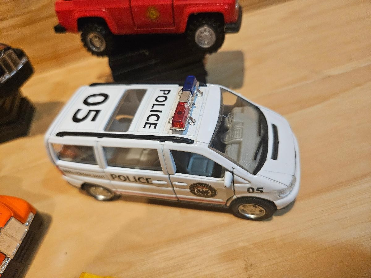Diecast Emergency Vehicle Lot Police Fire Tow Truck Flatbed 6pc Pre-Owned