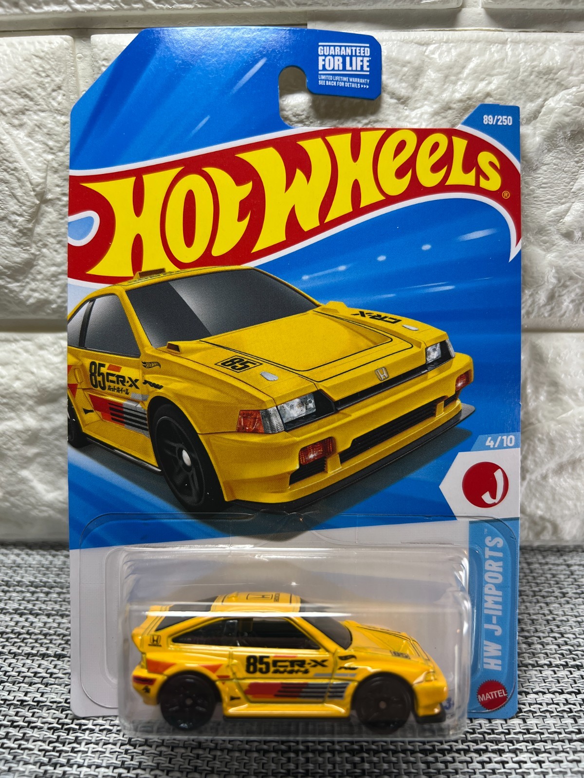 Hot Wheels HW J-Imports 4/10 1985 Honda CR-X 89/250 Yellow