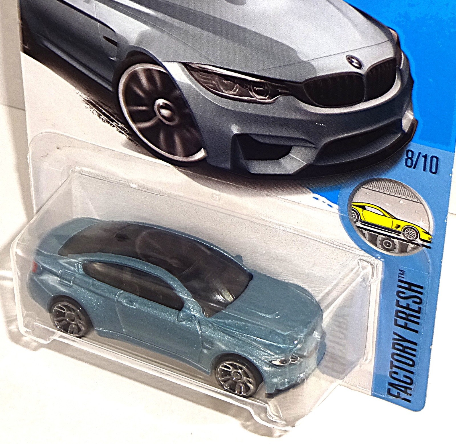 Hot Wheels 2017 Factory Fresh Series #154 BMW M4 Mtflk Blue w/ J5s