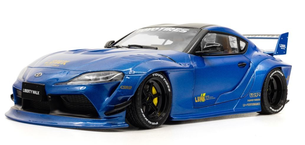 SOLIDO,TOYOTA GR Supra Liberty Walk Body Kit 2025 Metallic Blue, 1/18, SOL181…