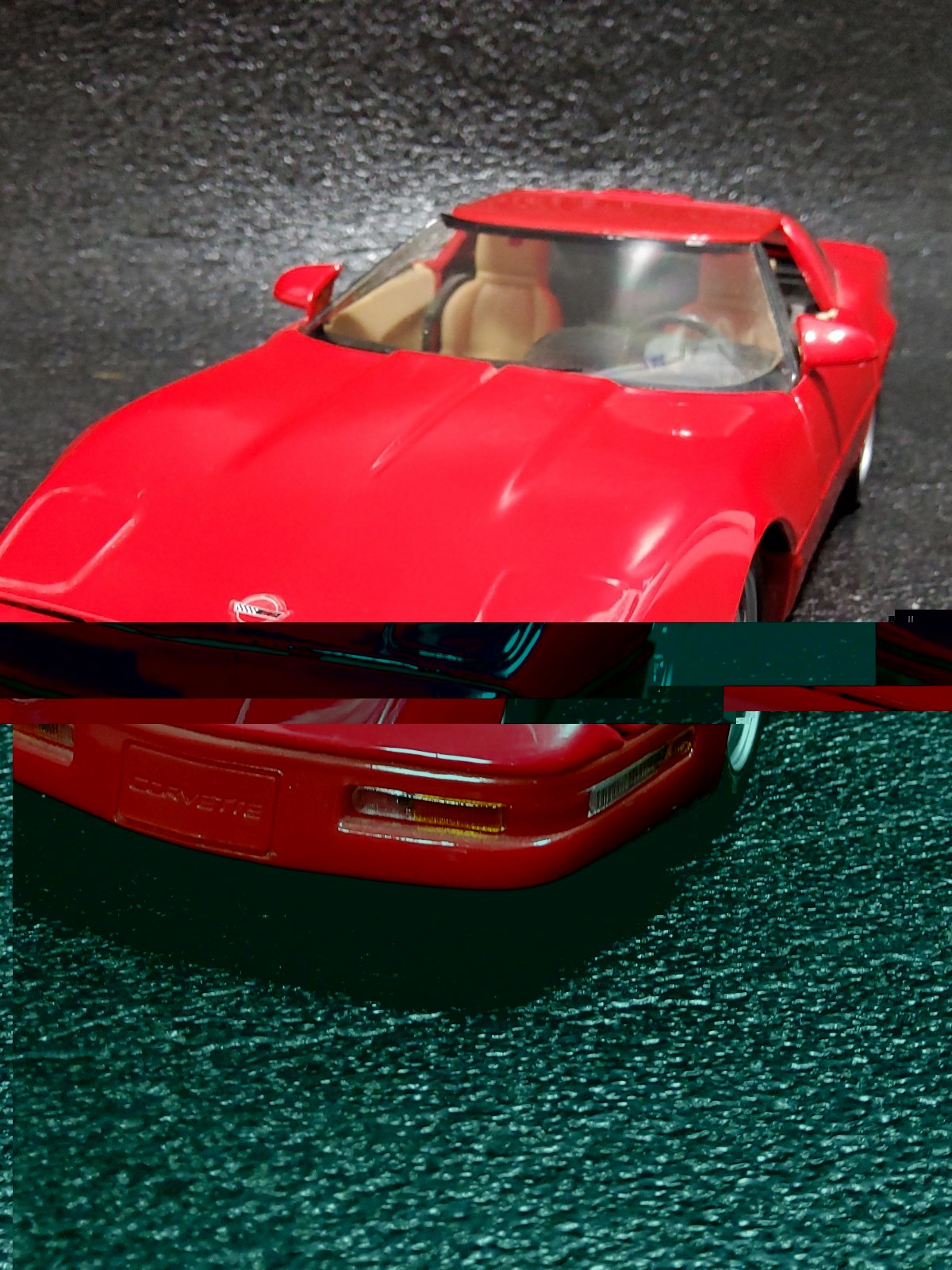 1992 Chevrolet Corvette, Maisto Red No Box Very Dusty 1/18 Scale