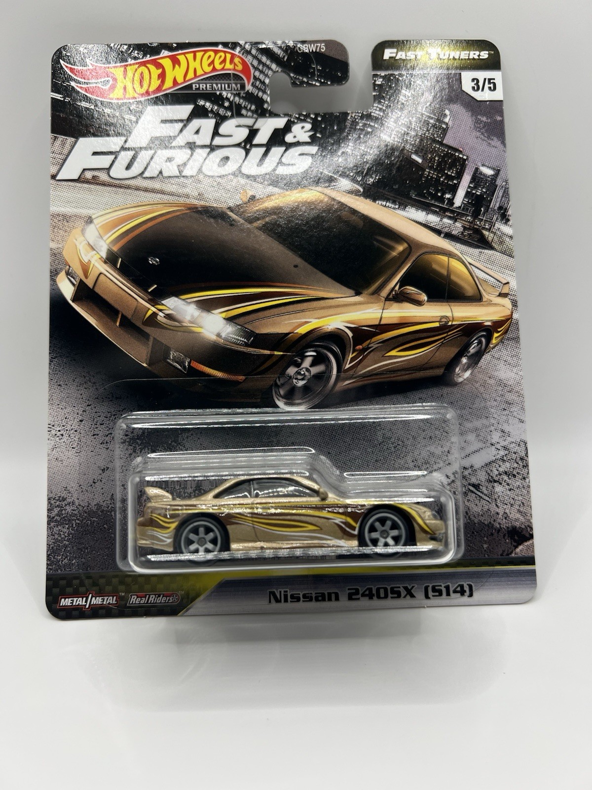Hot Wheels Fast & Furious Nissan 240SX (S14) 1:64 Diecast Car Gold Unopened