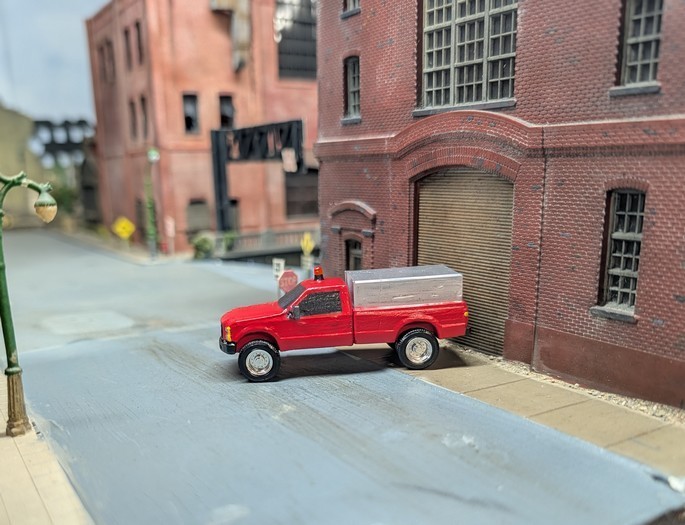 Custom Built 1/87 HO Scale Ford F250 Utility Truck, 3D Printed Resin Model