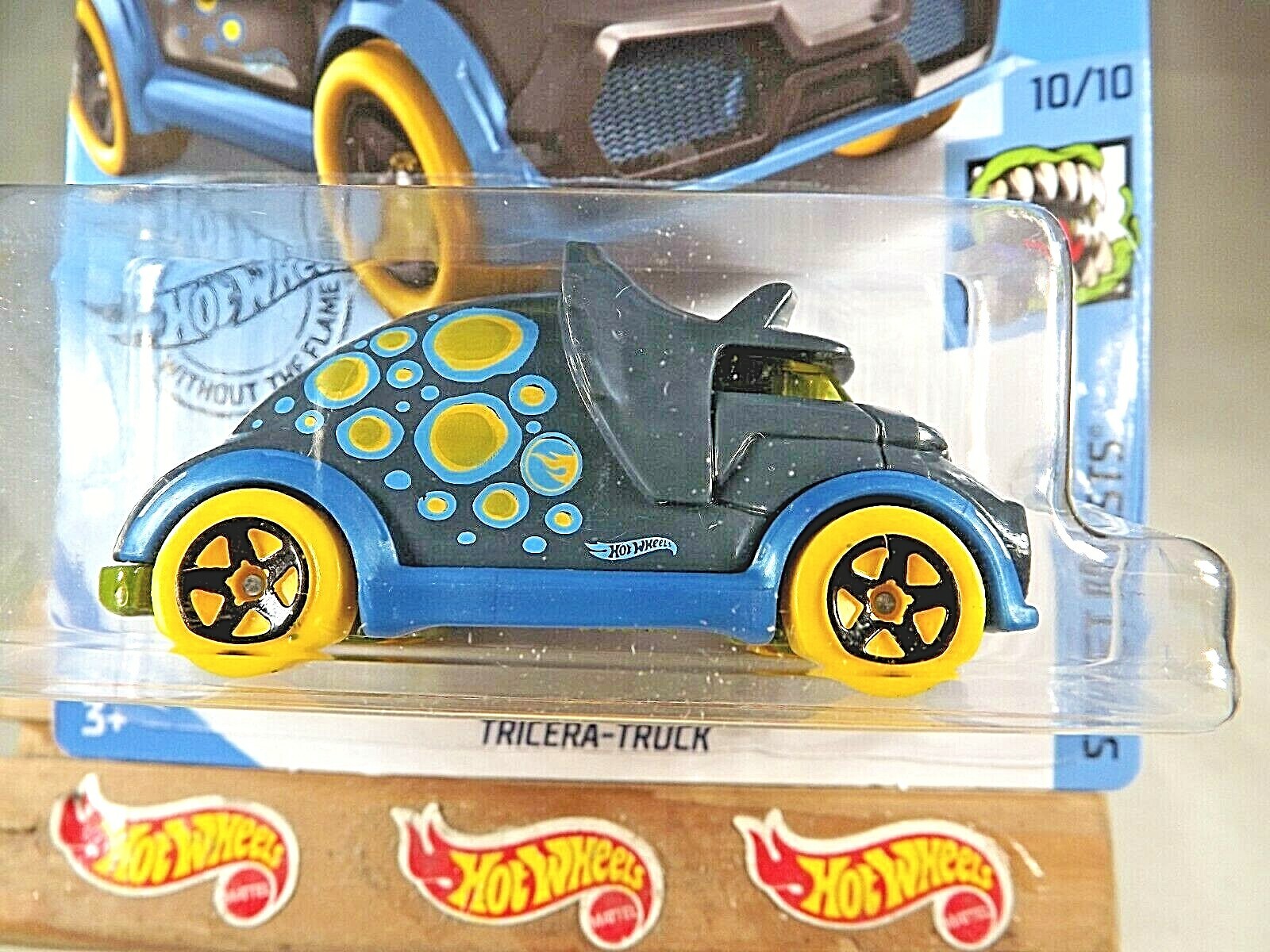 2020 Hot Wheels Treasure Hunt #212 Street Beasts 10/10 TRICERA-TRUCK Gray w/5 Sp