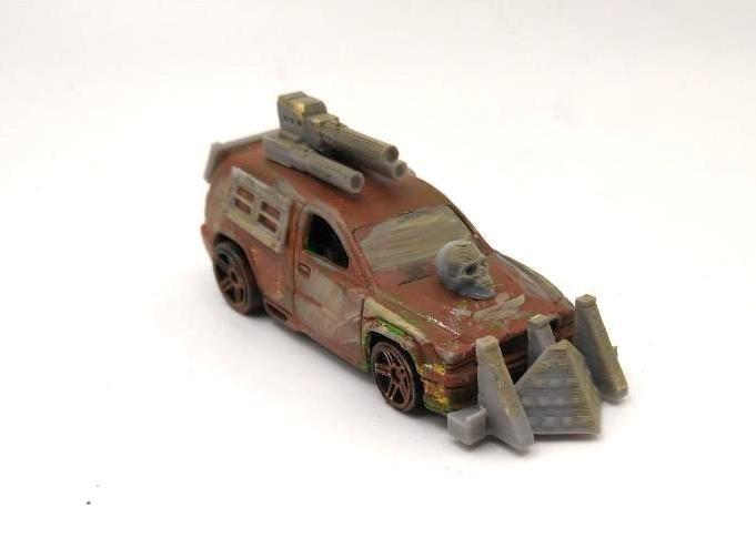 Custom Mad Max Zombie War Wasteland Road Warrior Truck 1/64 Hot Wheels Vehicle