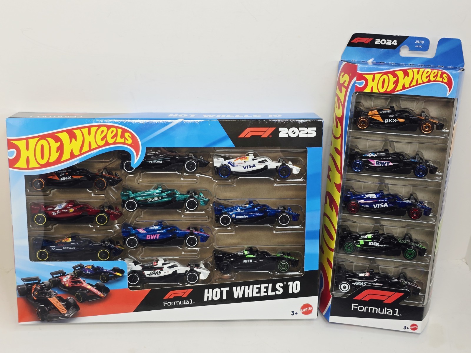 Hot Wheels Formula 1 2025 Racing Team 10-Pack And 2024 5 Pack Formula 1