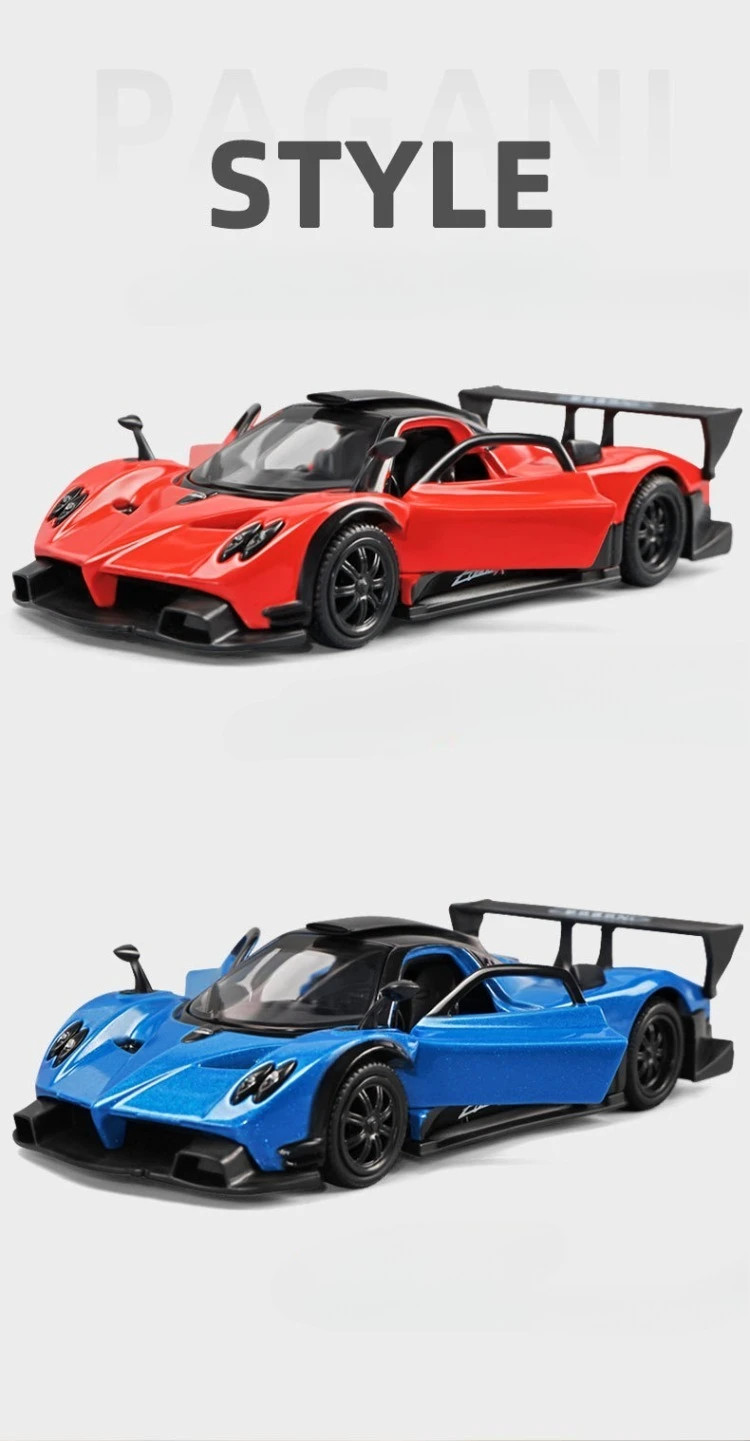 1:36 Diecast Pagani Zonda R Model Car Alloy Pull Back Toy Kids Gift