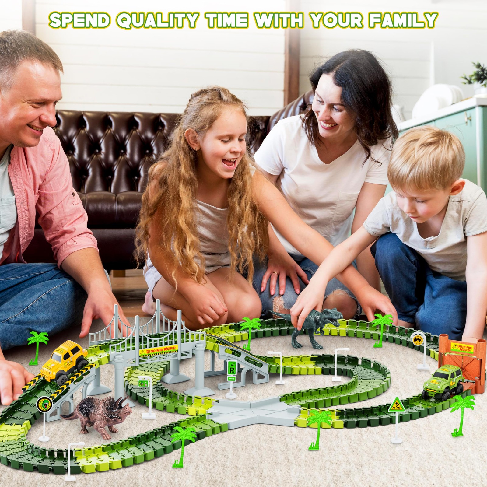 Dinosaur Track Set: 271 PCS Race Cars & Toys for Kids Ages 3-8