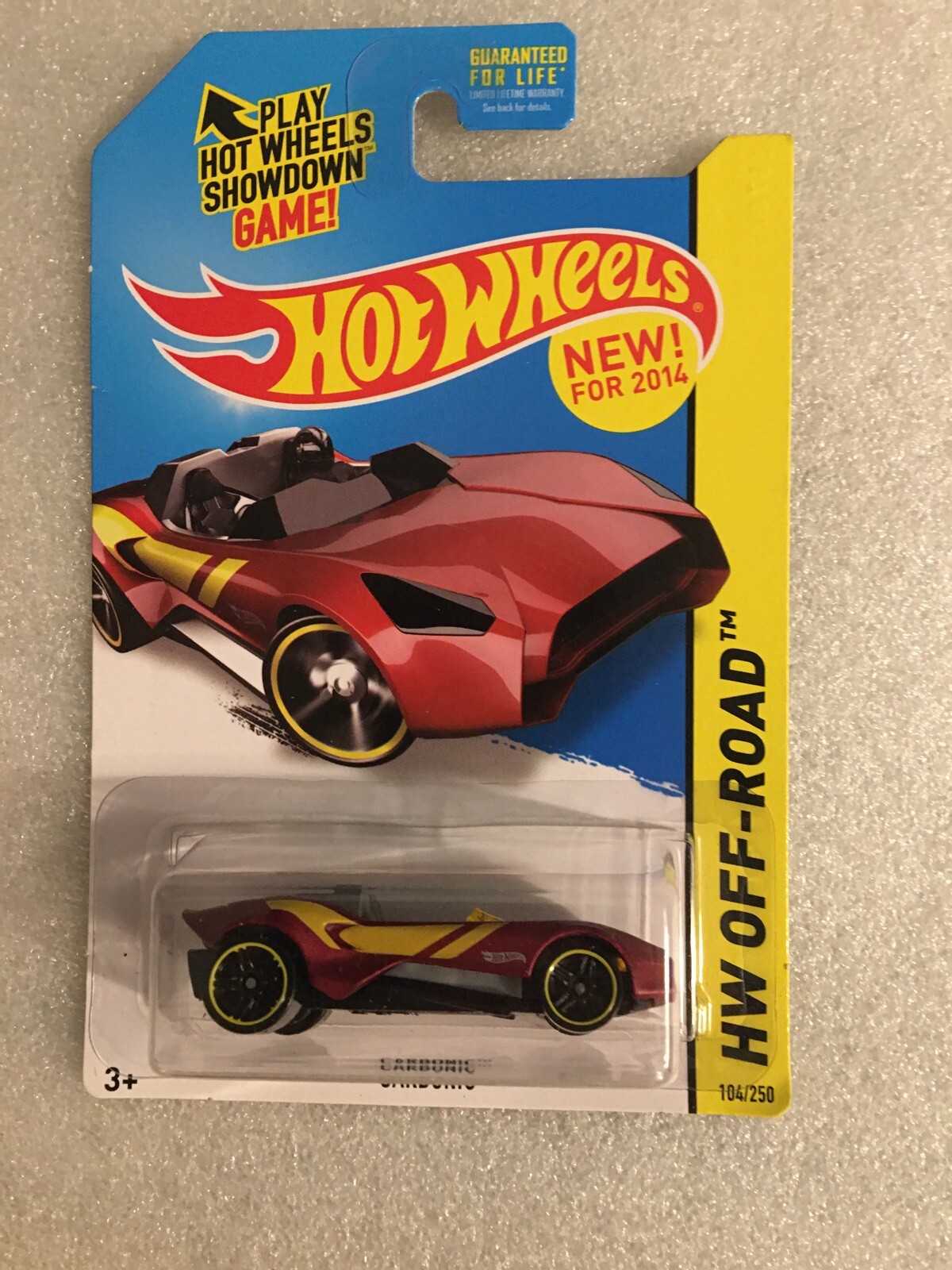 2014 Hot Wheels HW OFF-ROAD Carbonic104/250 (Satin Red Version)New On Card B107