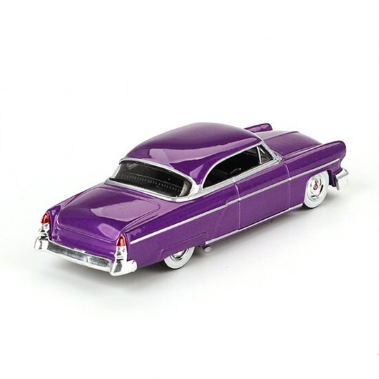 Mini GT 1:64 Diecast Model Car Lincoln Capri Hot Rod 1954 Purple Metallic