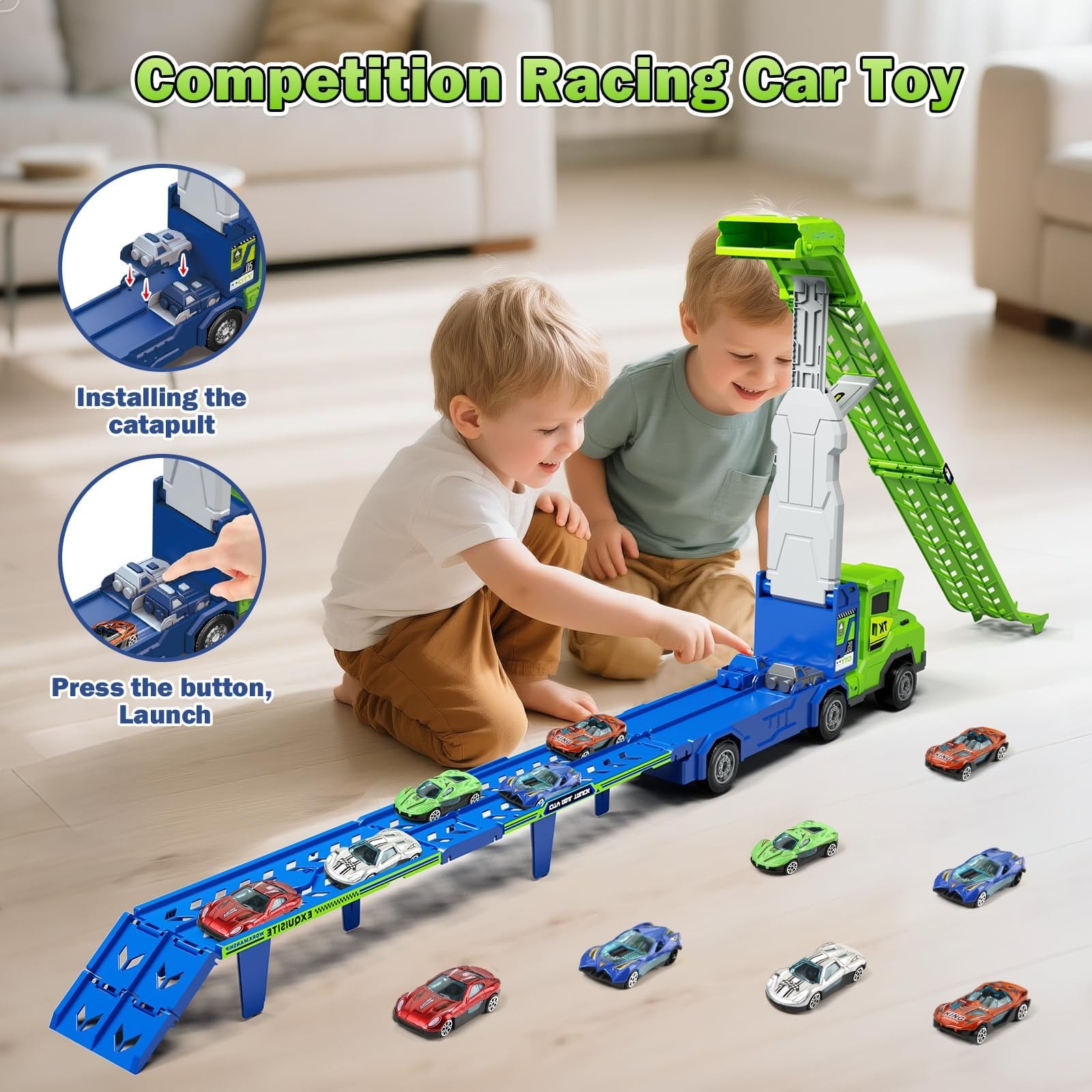 Kids Toys for 3 4 5 6 7 8 Years Old Boys, 3 in 1 Carrier Truck Transport Car …