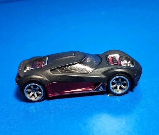 Hot wheels Mitsubishi Double Shotz Black And Red With Clear Glass Scale 1:64