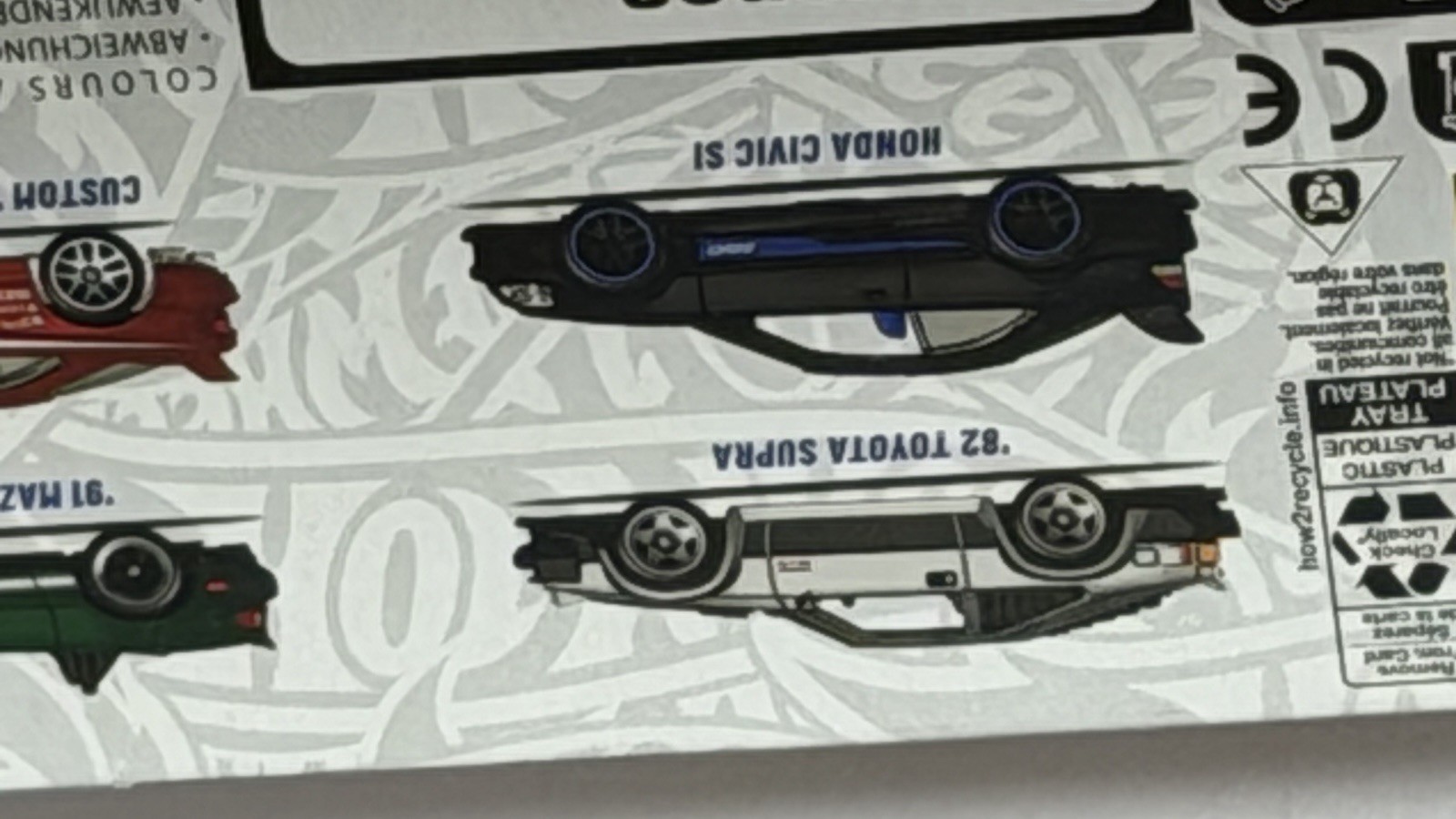 Hot Wheels Silver Series 6 Pack JDM Set Toyota Supra Nissan Skyline Honda Civic