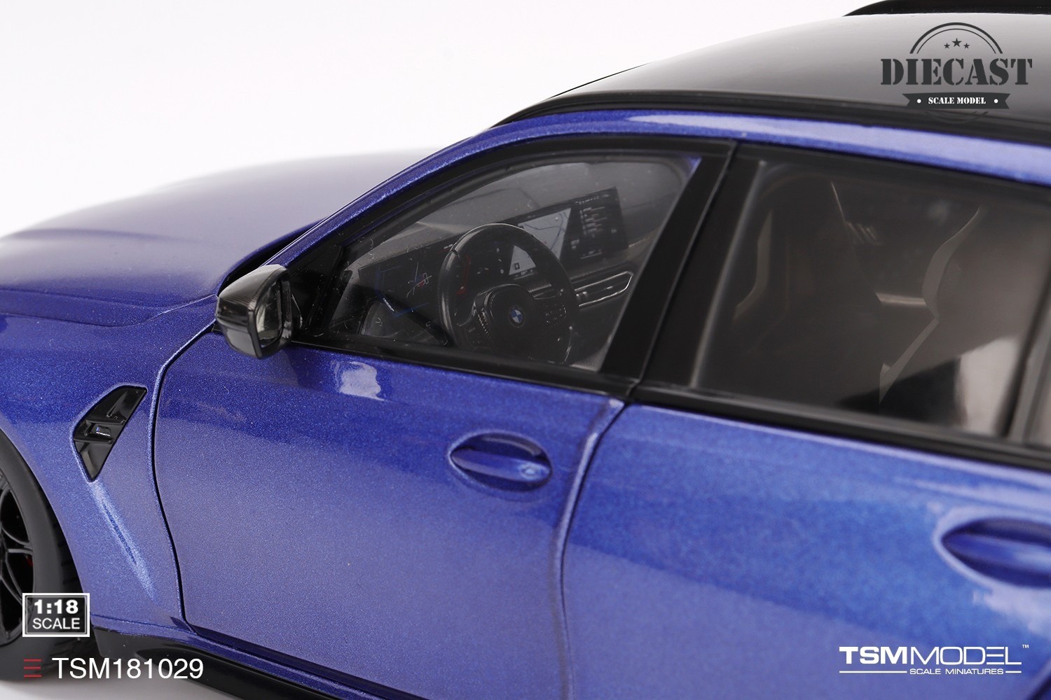 BMW M3 Touring M Portimao Blue Metallic in 1:18 scale by True Scale Miniatures
