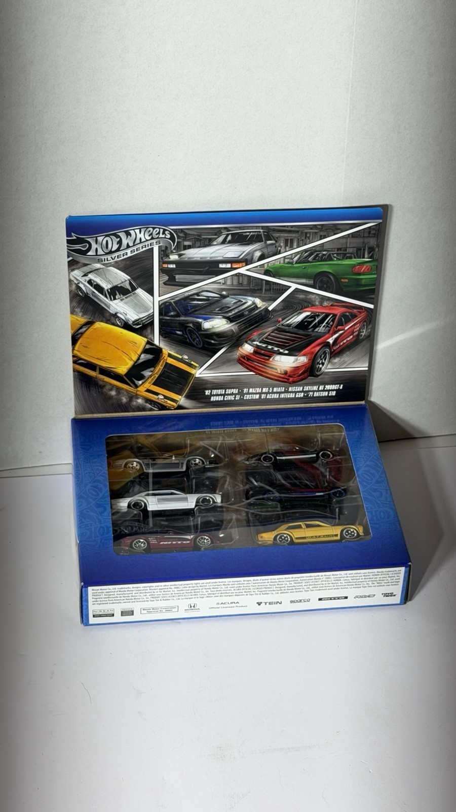 Hot Wheels Silver Series 6 Pack JDM Set Toyota Supra Nissan Skyline Honda Civic