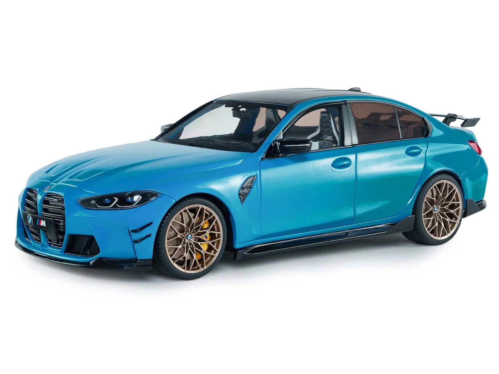 2024 BMW M3 COMPETITION DAYTONA BEACH BLUE 1/18 DIECAST MODEL BY SOLIDO S1814303
