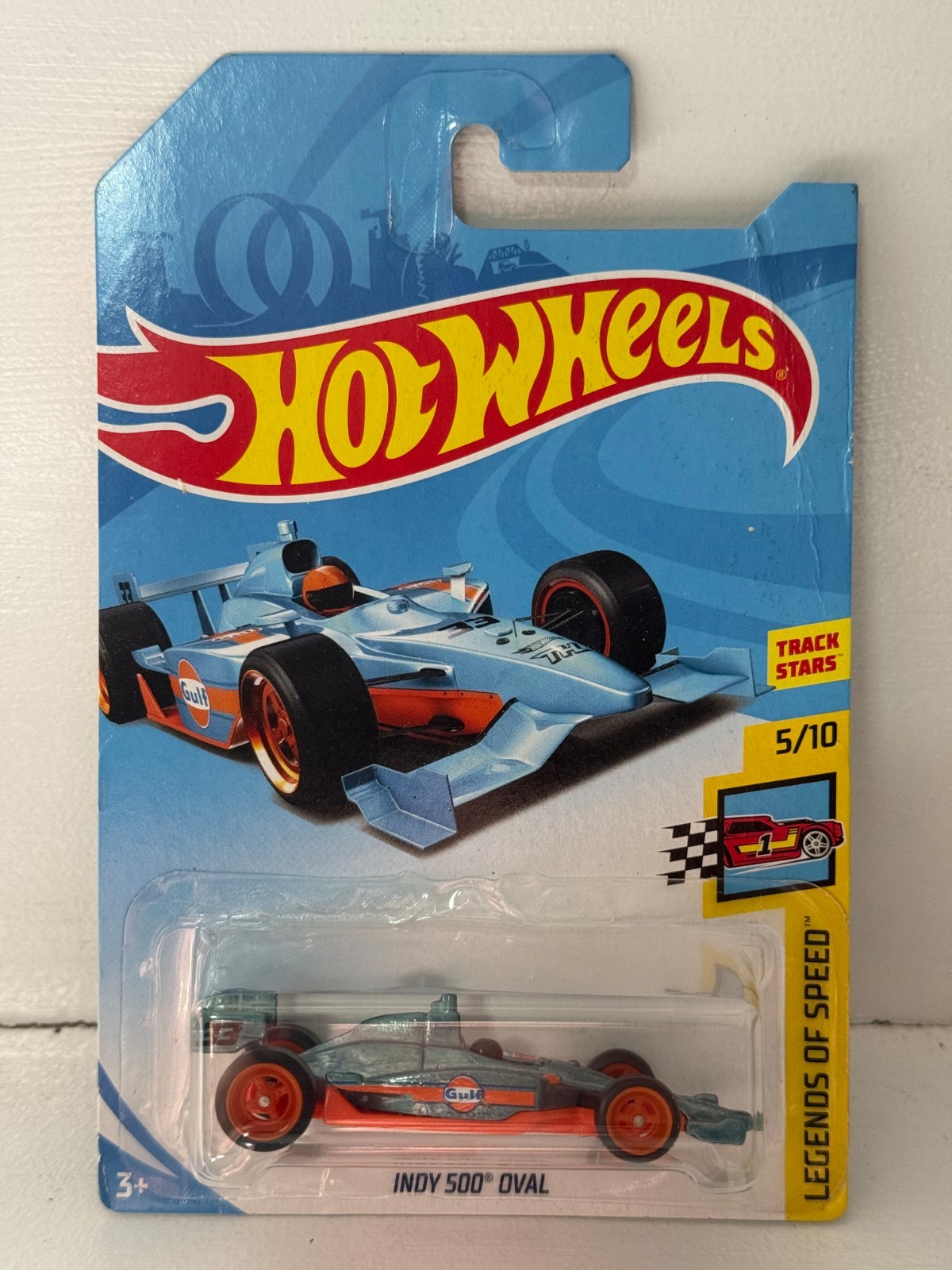 2018 HOT WHEELS SUPER TREASURE HUNT 5/10 TRACK STARS INDY 500 OVAL GULF 33 1:64