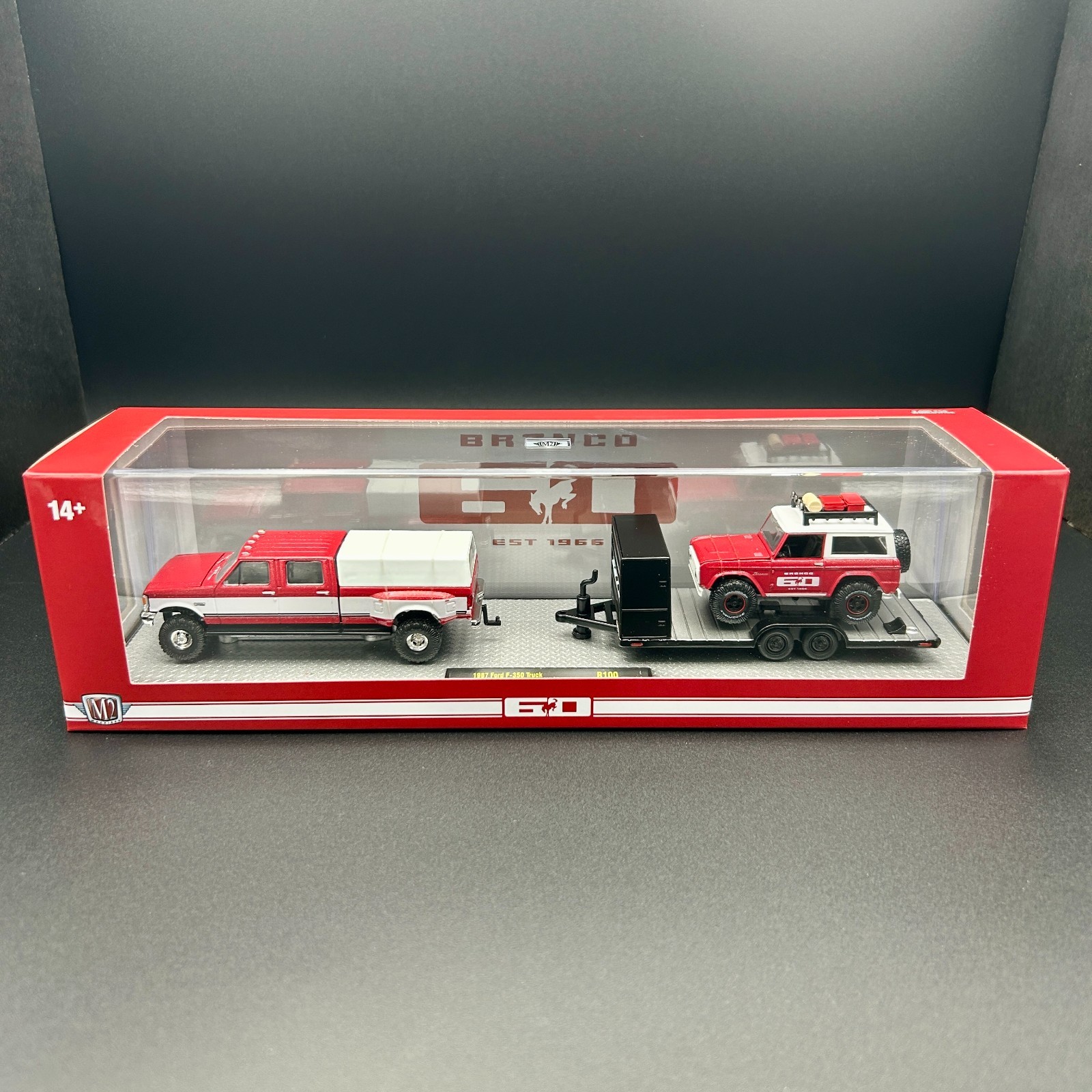 M2 Auto Haulers 1/64 1987 Ford F-350 Truck & 1966 Ford Bronco