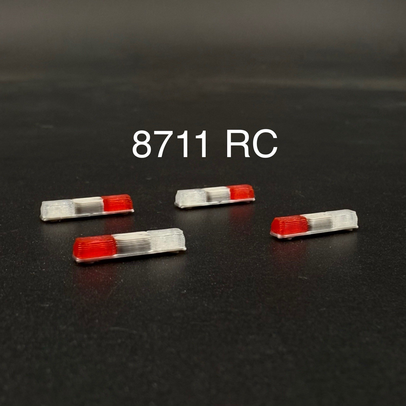 4 Pack 1/87 HO Red Twinsonic Lightbar Police Fire Engine Truck Ambulance EMS