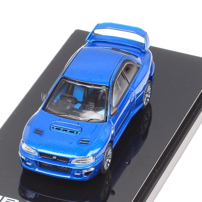Blue Subaru Impreza 22B STI GC8 1:64 HJ64 Alloy Car Model – European Edition New