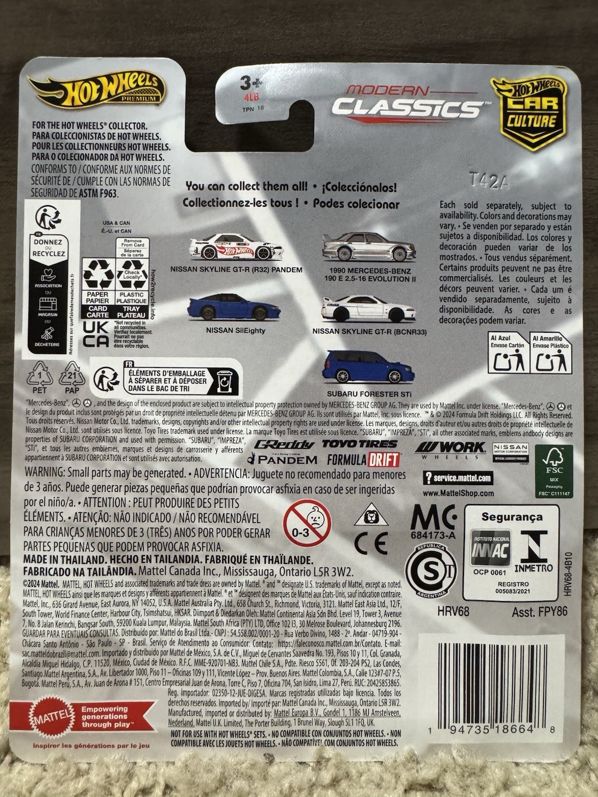 Hot Wheels 2024 Premium Modern Classics Nissan Skyline GT-R R32 Pandem White 1/5