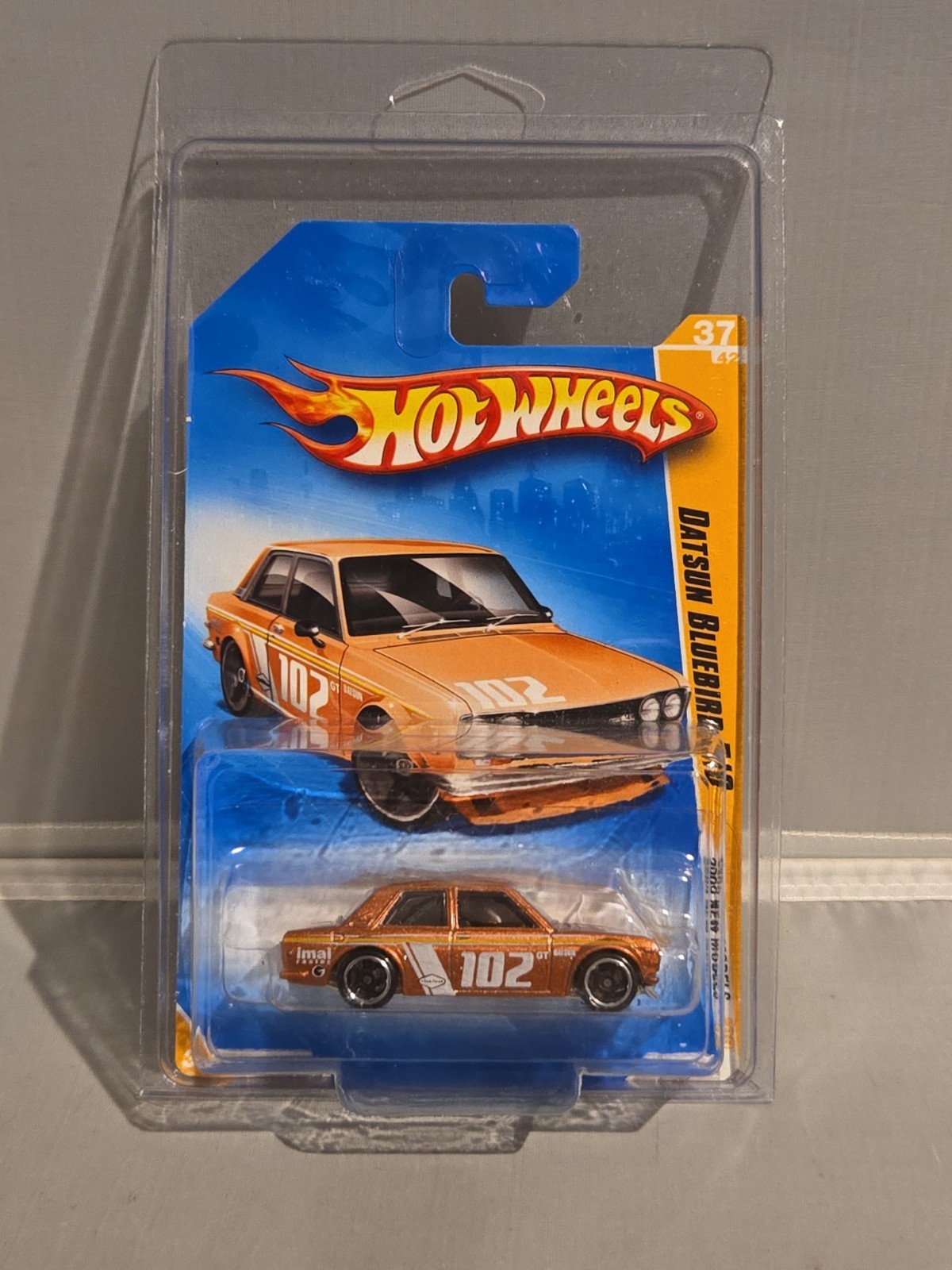 Hot Wheels 2009 Datsun Bluebird 510 Antenna Variation Copper Rare In Protector