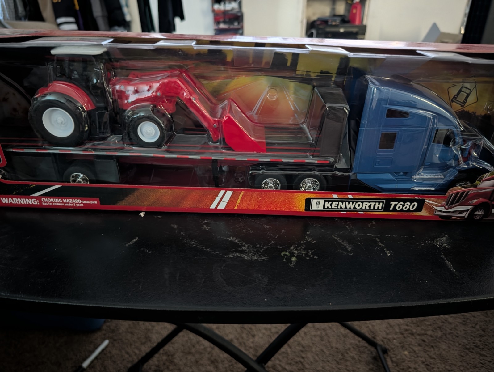Long Haul Truckers Kenworth T680 Semi Truck w/ Trailer & Red Tractor Unopened