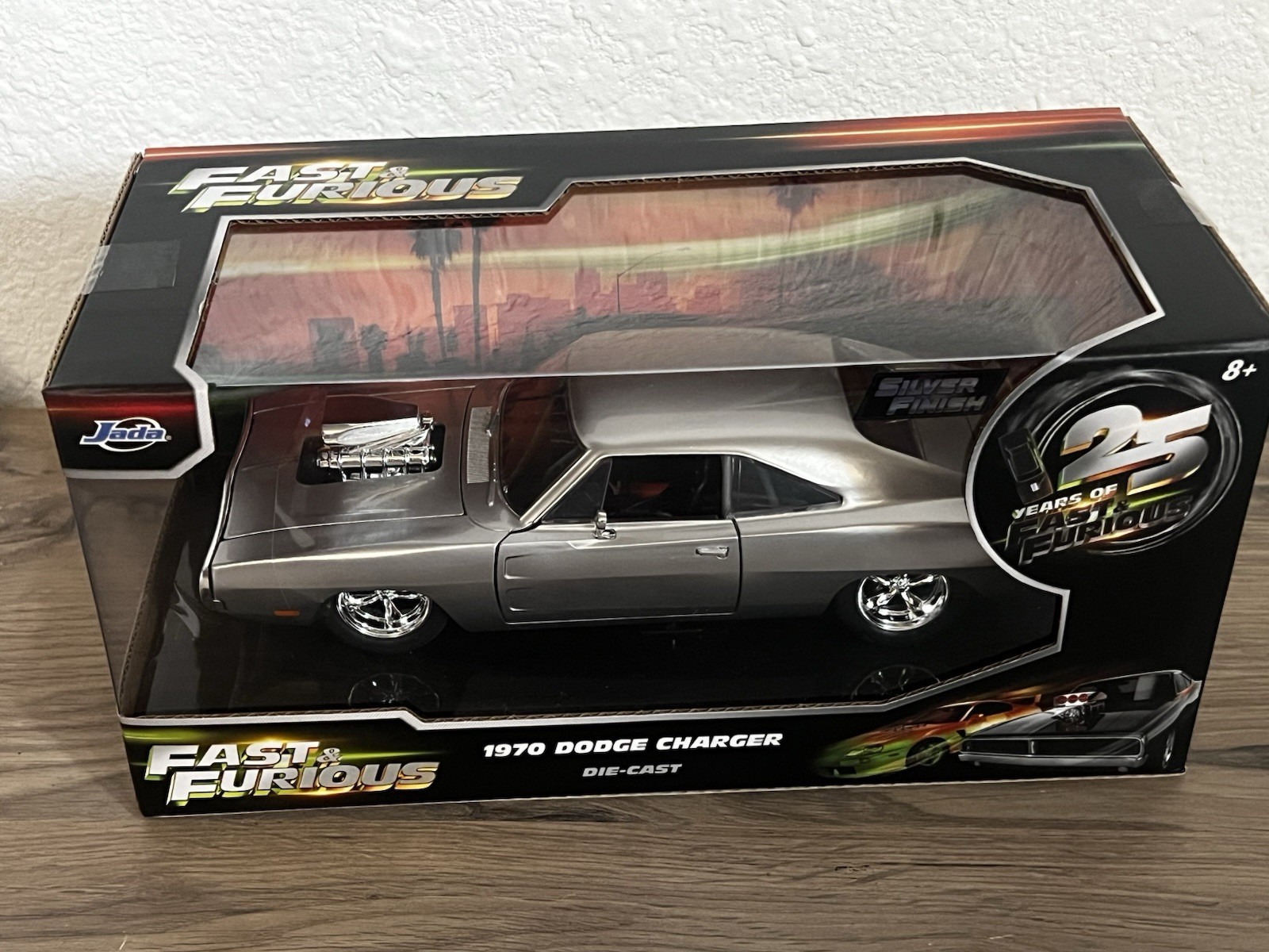 Jada Fast & Furious 1:24 1970 Dodge Charger Diecast Silver Unopened Box