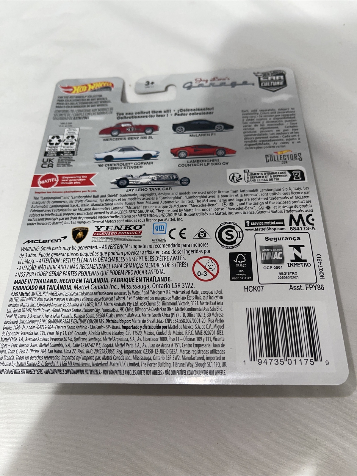 2022 Hot Wheels Premium Jay Leno’s Garage MERCEDES-BENZ 300 SL Metal Real Riders