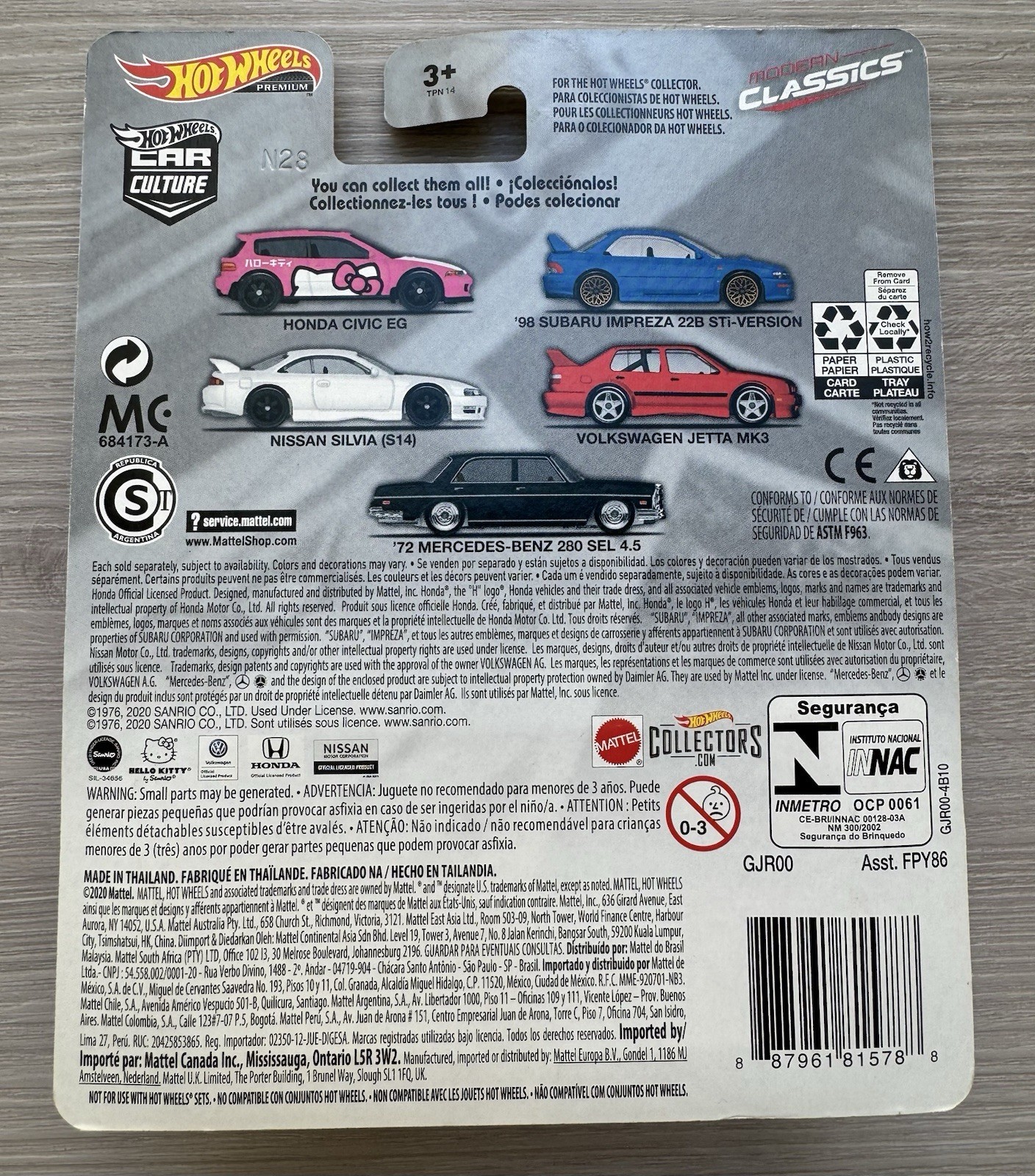 Hot Wheels Modern Classics Honda Civic EG Hello Kitty – With Protector