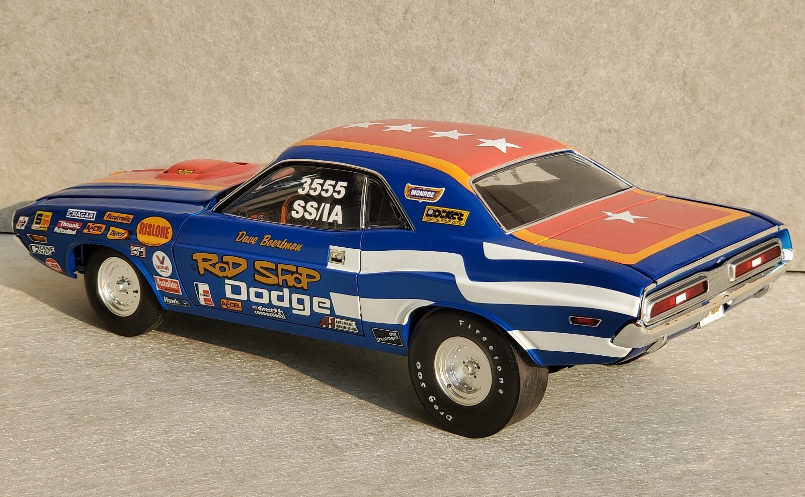 ROD SHOP 1971 CHALLENGER SUPER STOCK 1:18 #A1806028AA – 1 OF 300 by ATOMIC AUTO