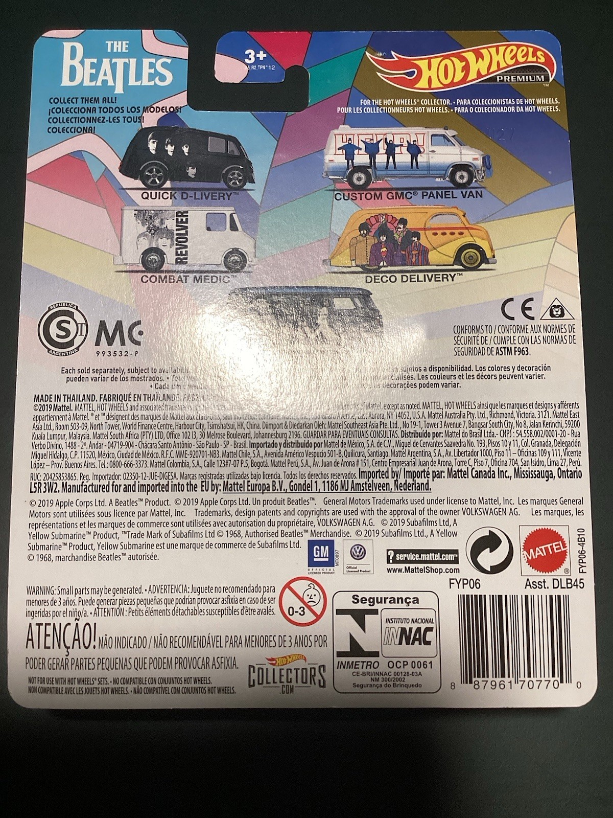 Hot Wheels Car Beatles Help! Revolver Yellow Submarine- NIB Lot Of 4