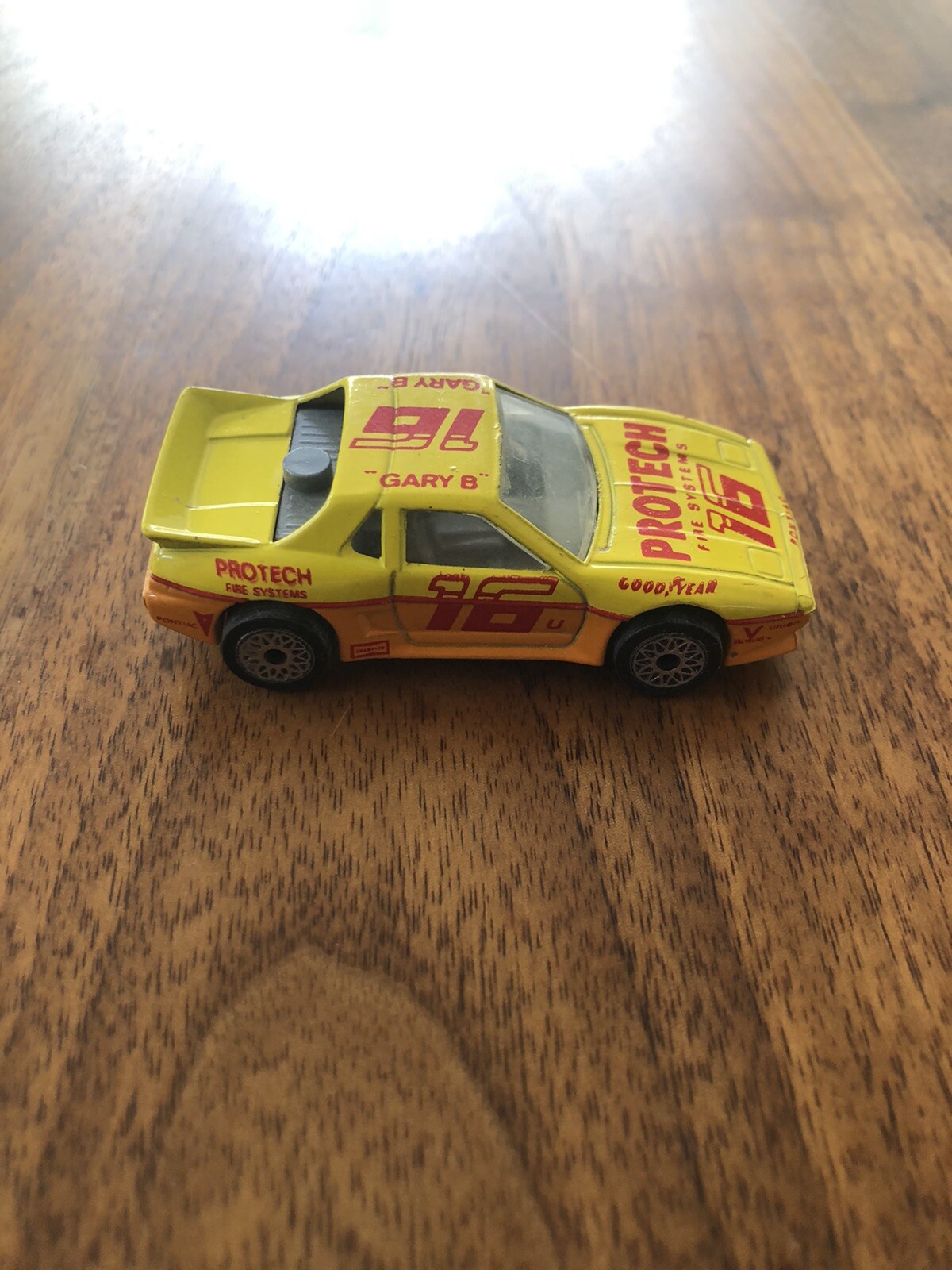 1985 Matchbox Pontiac Fiero Stock Car #2 Protech Fire Systems Gary B #16 (Mint)