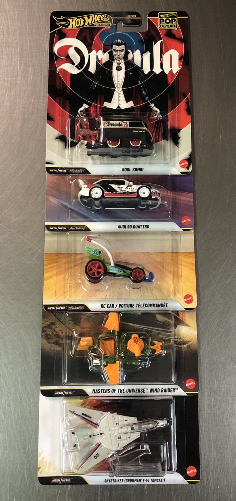 HOT WHEELS PREMIUM 2026 POP CULTURE ( SET OF 5 ) MOVIE CARS DRACULA KOOL KOMBI