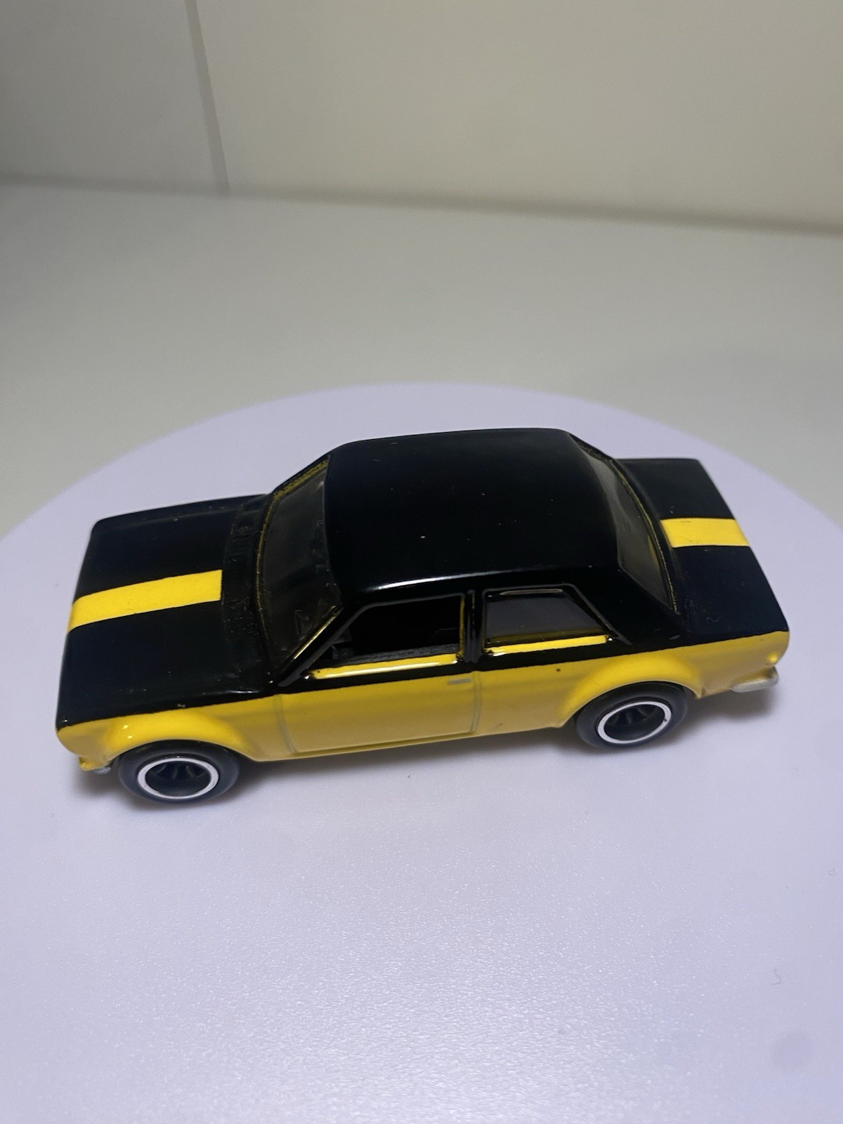 Hot Wheels Yellow Datsun Bluebird 510 from Display Case Exclusive Loose Mint