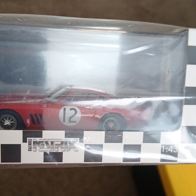 Matrix Scale Models 1:43 Ferrari 330 LMB 1963 Le Mans Resin Car Red/White Case