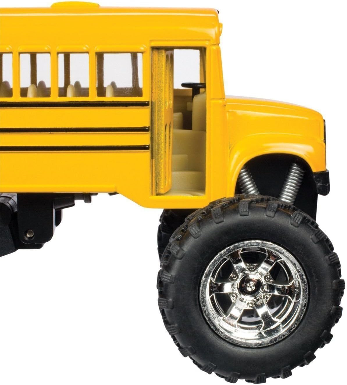 5″ Monster School Bus Die Cast Metal Model, Pullback Action Toy Monster Truck