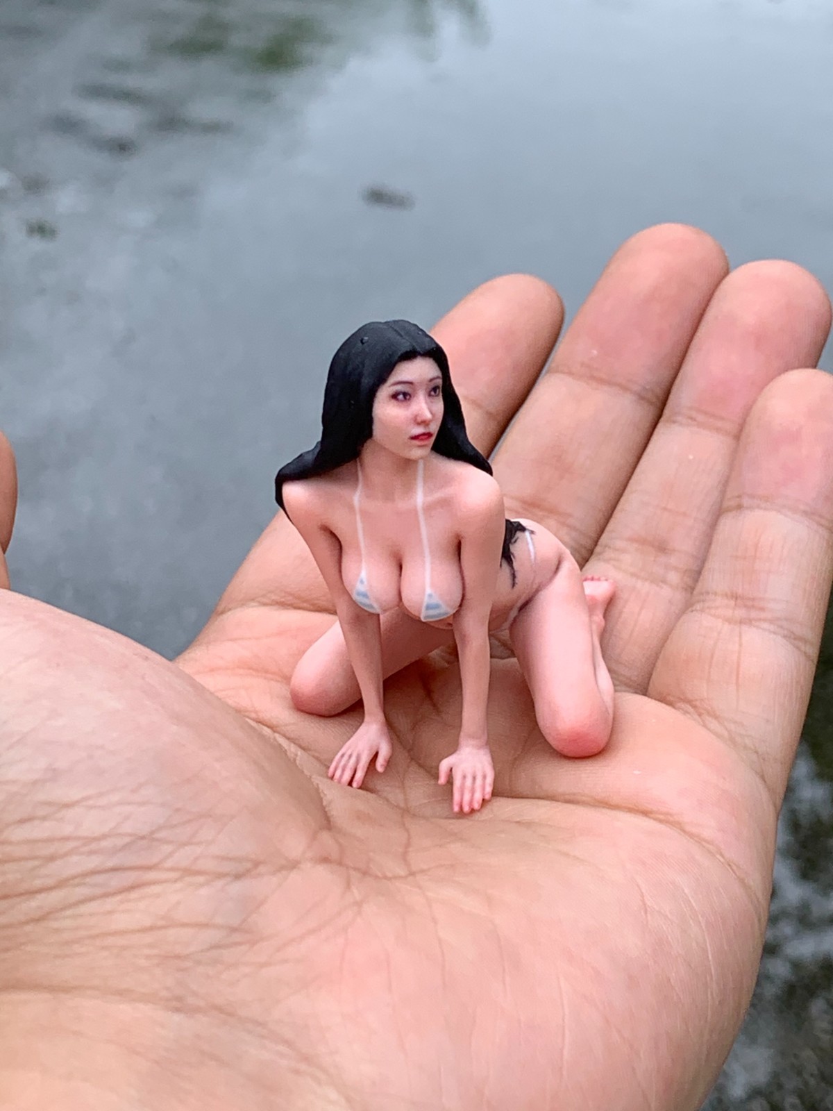 1/18 Diorama Sexy Kneeling Beauty Girl Scene Miniature Figure Doll For Car Toy