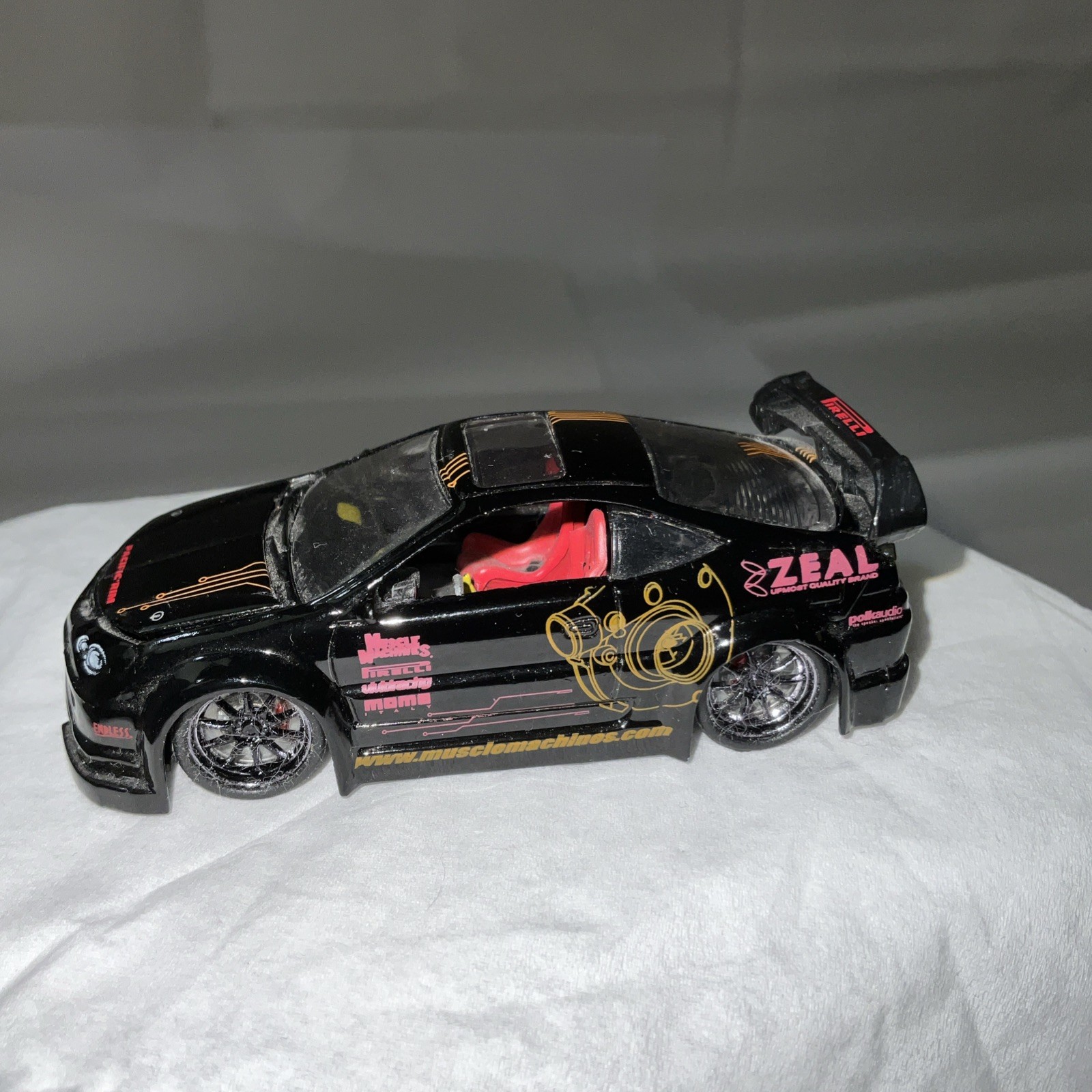 Muscle Machines2002 BlackNissanZeal Upmost Quality 1:64 Hood Does Not Stay Open-