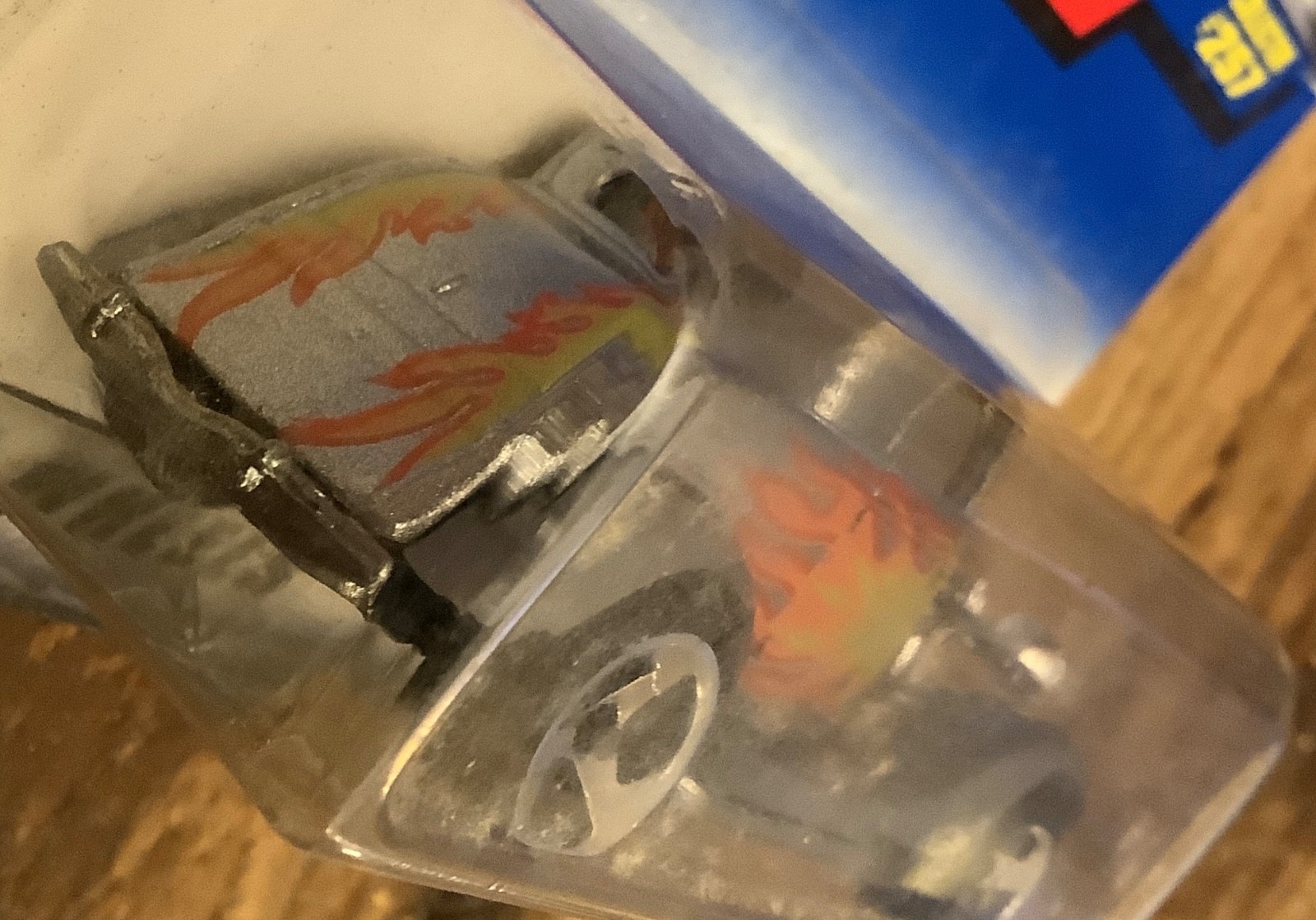 1992 Hot Wheels 3-Window ’34 #257 Three Spoke Wheels Silver With Flames