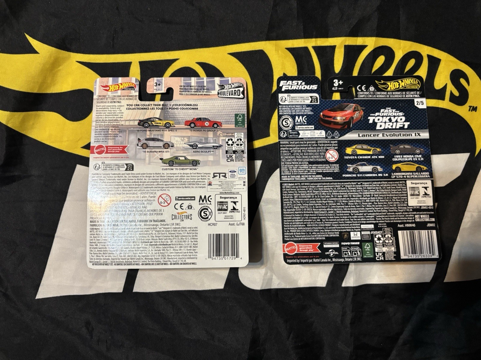 Hot Wheels Premium 2 Car Bundle ‘16 Subaru WRX STi/Mitsubishi Lancer Evo IX