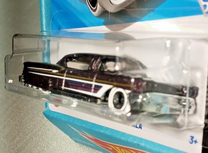 Hot Wheels ’58 Chevy Impala HYX38 Rod Squad Met. Black/Purple 8/10 WhiteWalls