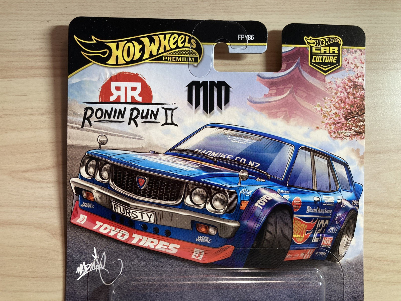 Hot wheels Mad Mike Mazda RX-3 Wagon Ronin Run 2 on Real Riders new on card