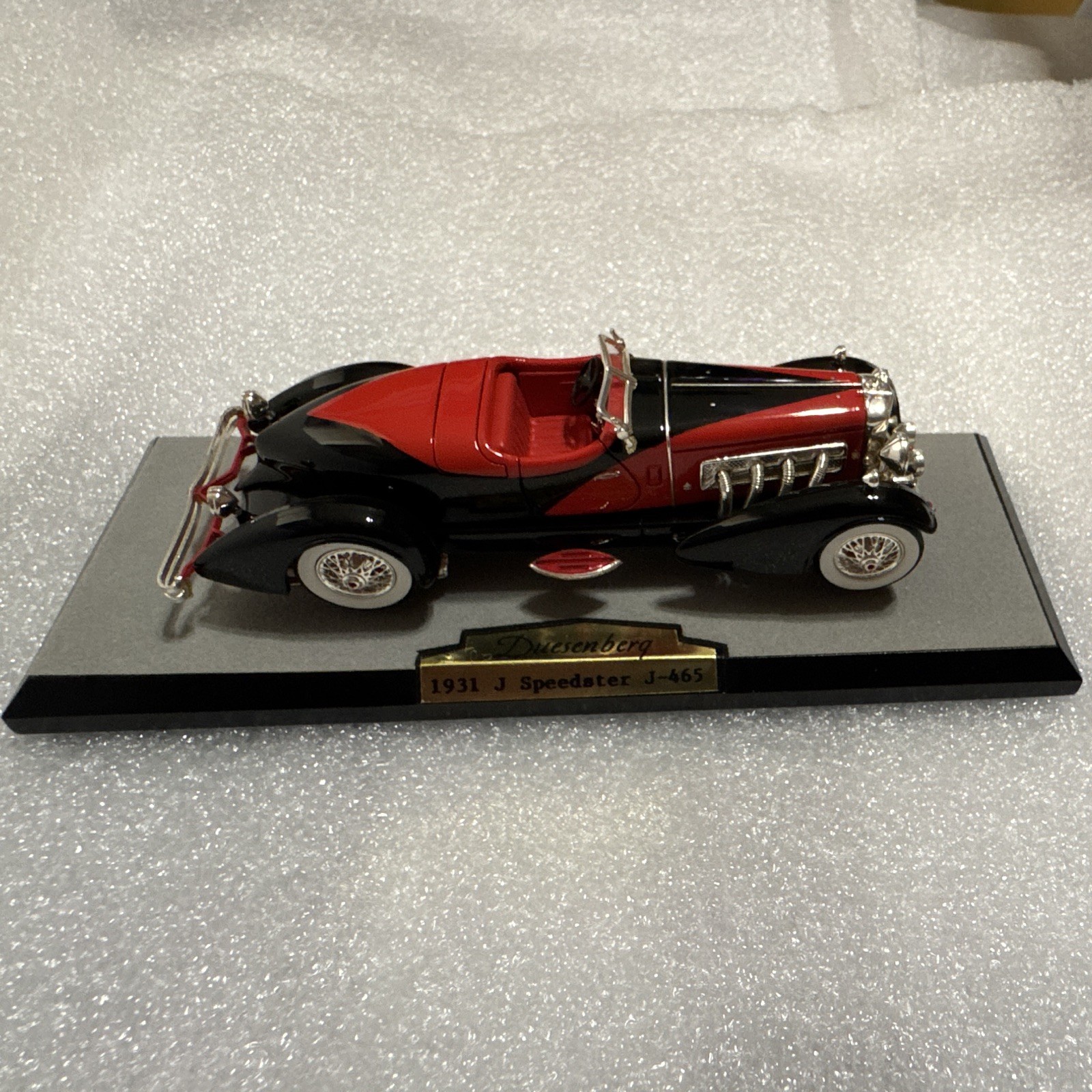 Stylish Cars 1931 Duesenberg J Speedster J-465 1/43 Black/Red Diecast – No Box