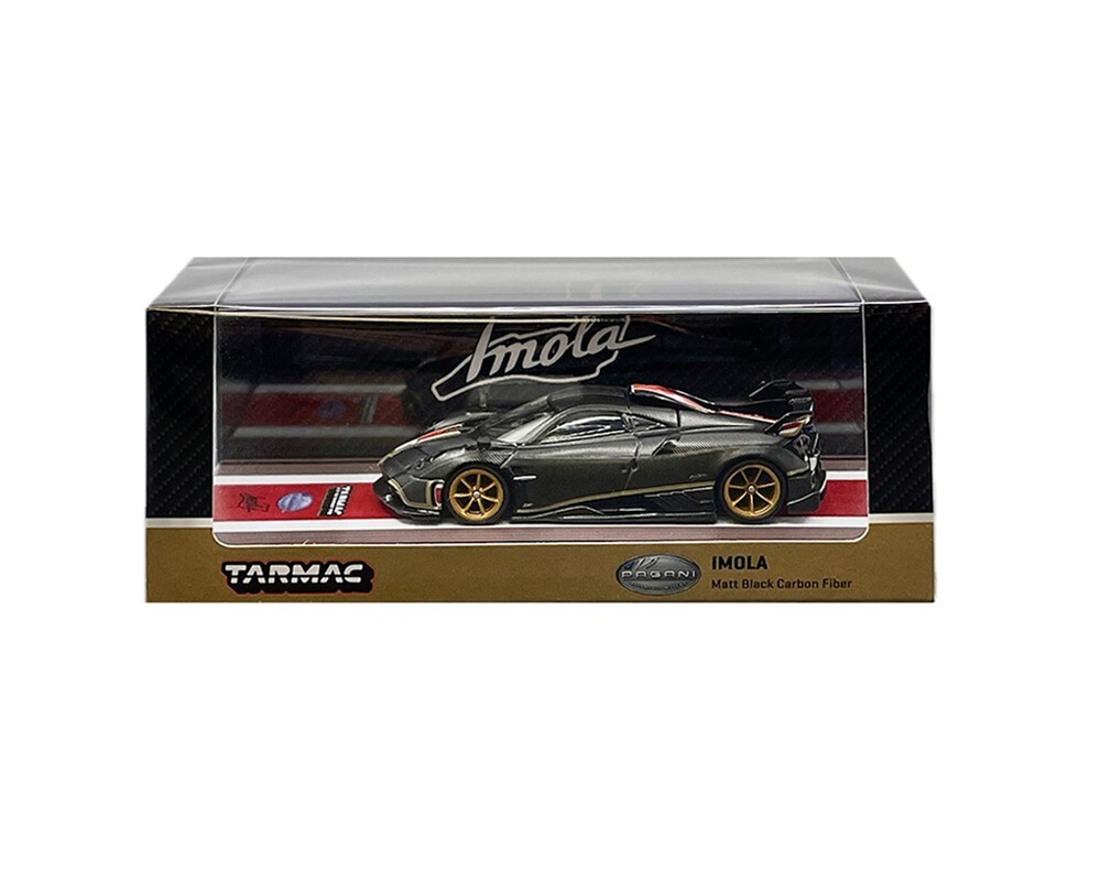 Tarmac Works Pagani Imola Limited Edition Matt Black Carbon Fiber 1/64