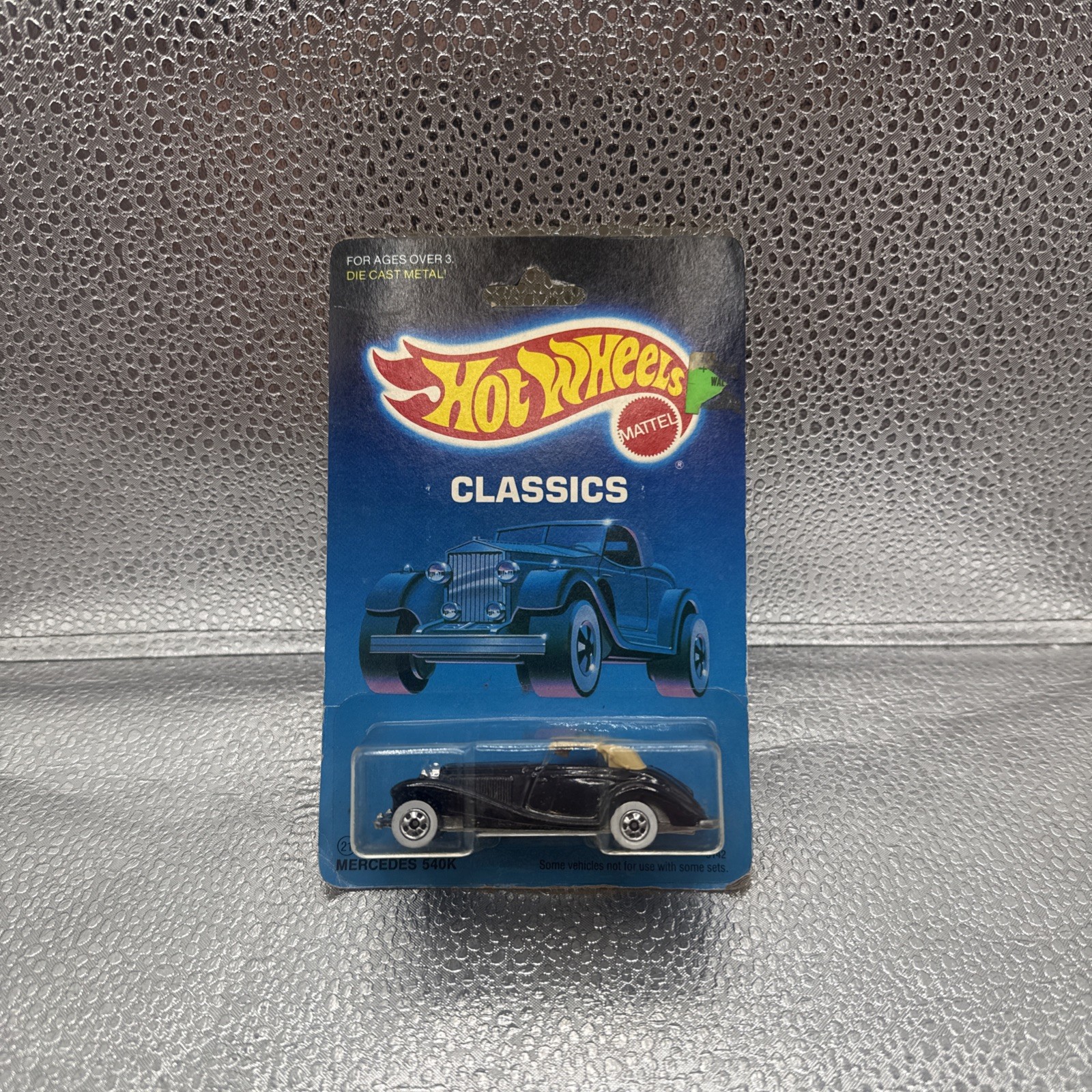 NOS Hot Wheels 1989 Classics #5142 Mercedes 540K Black w/ Tan Top