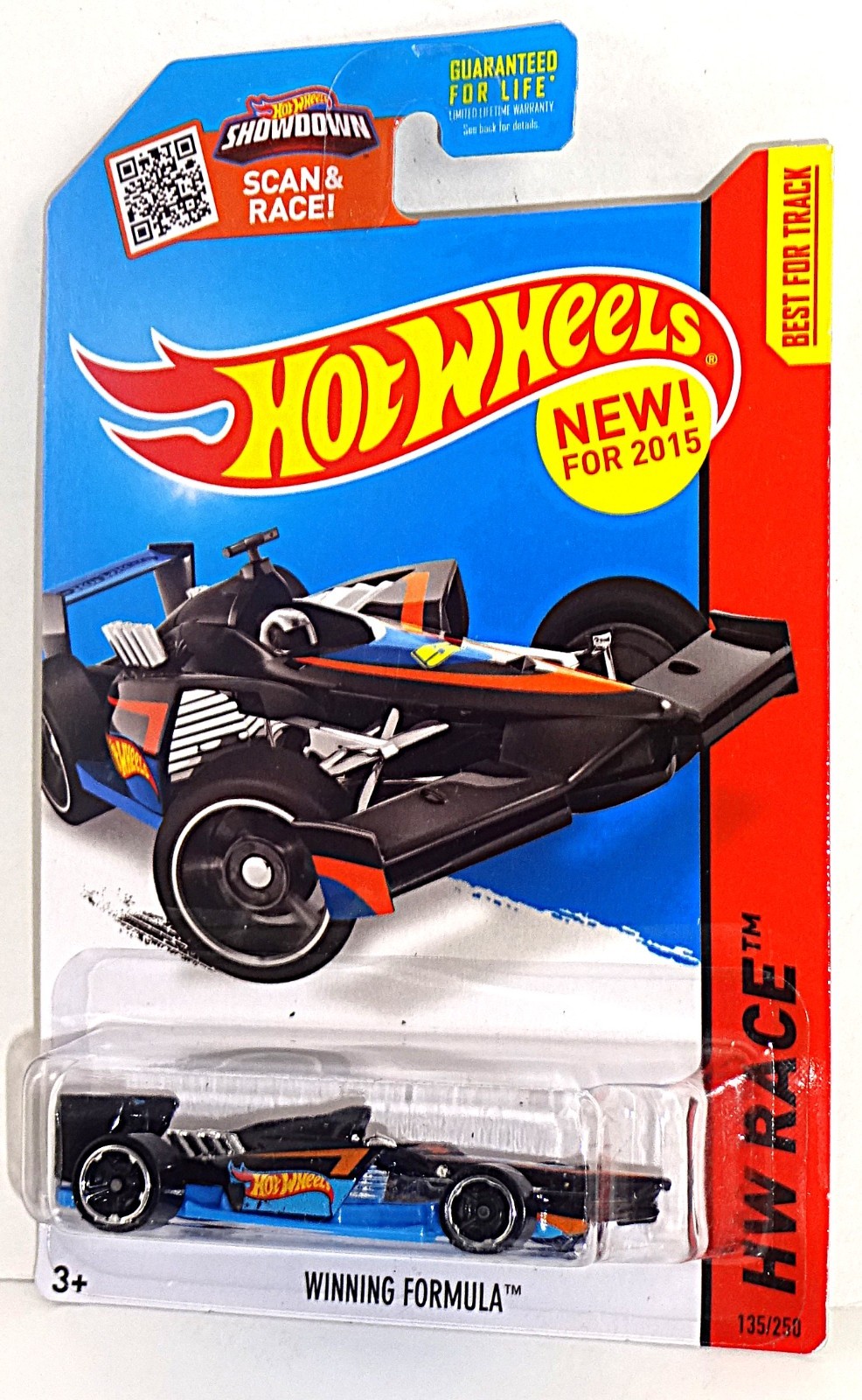 Hot Wheels New For 2015 HW Race Team Series #135 Winning Formula Black w/ MC5s