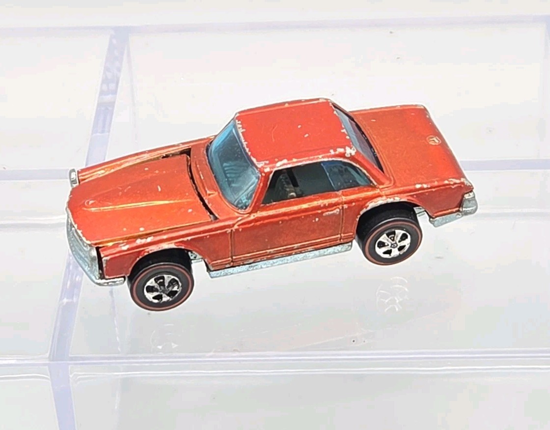 Hot Wheels Redline 1969 Mercedes Benz 280SL Orange Hong Kong