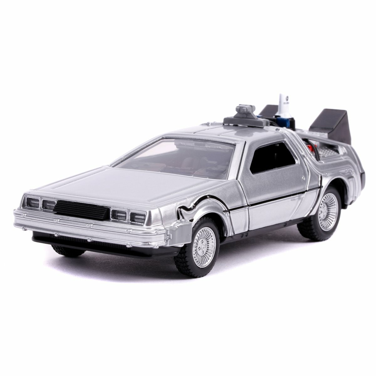 Back to the Future 2, DeLorean DMC Time Machine, Diecast Model Car, 5.25”, 1:32
