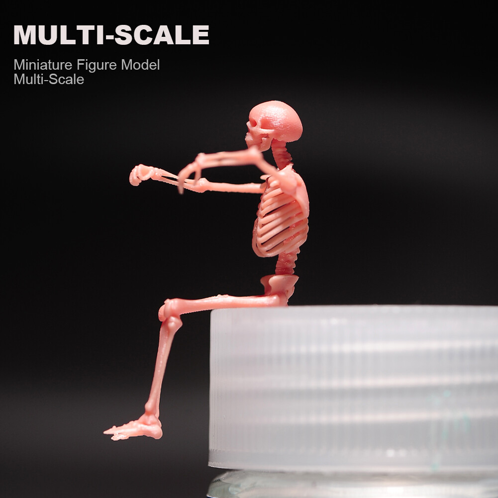 1/43 1/64 1/87 Miniatures Skull Driving Scene Prop Figures Model For Car Vehicle